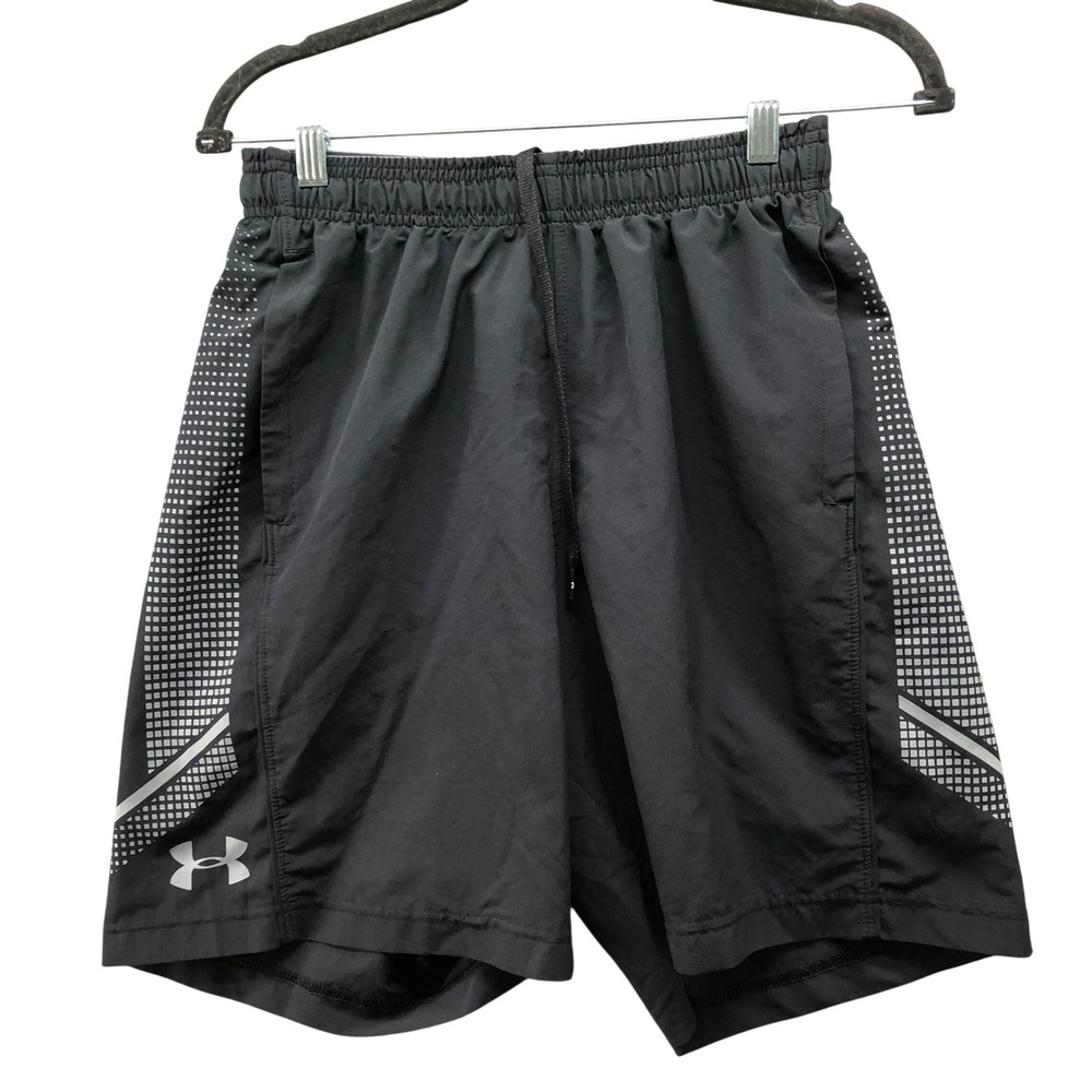 Under Armour HeatGear Athletic Shorts Mens S Black 8'' Inseam Lightweight Active
